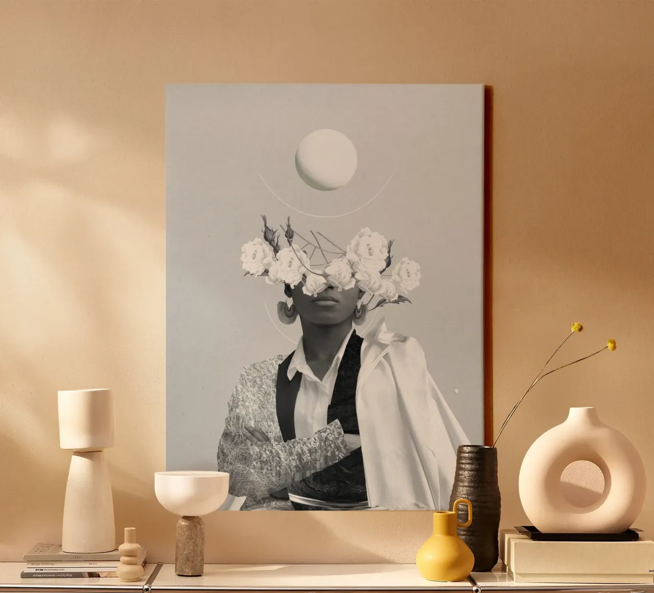 The Power of Your Contrast canvas with Floater frame by Frank Moth