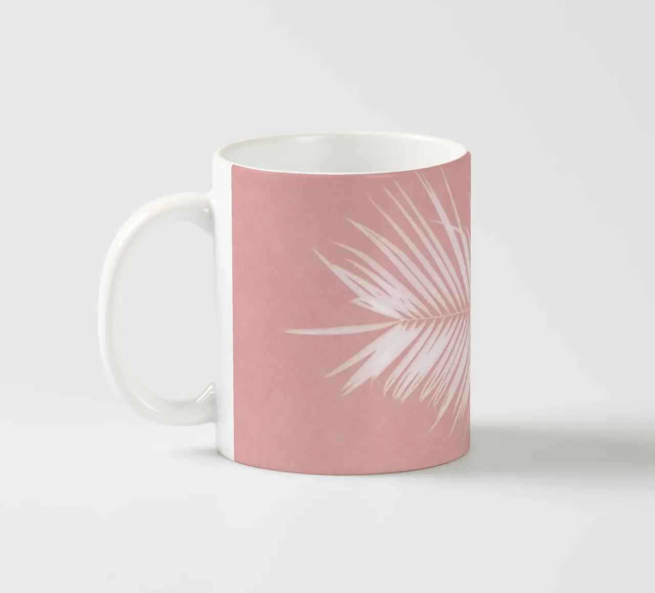 Foglie di palma rosa II tazza in ceramica da amini54