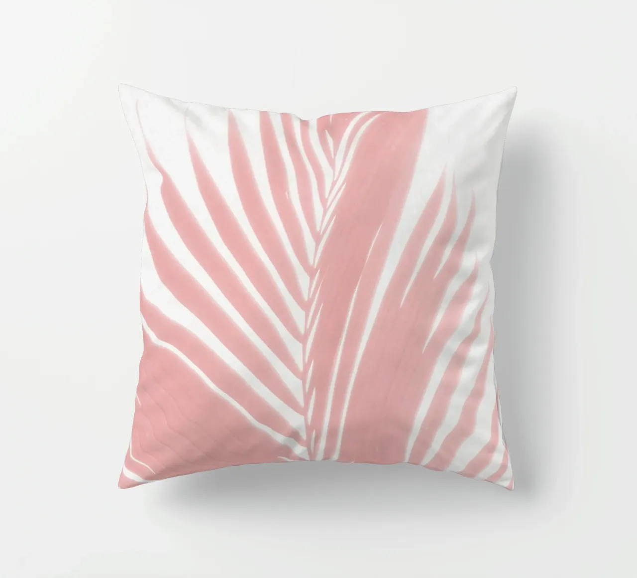 Pink Palm Leaves III decorative cushion by amini54