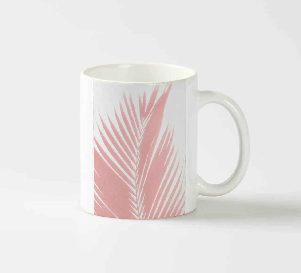 Foglie di palma rosa III tazza in ceramica da amini54