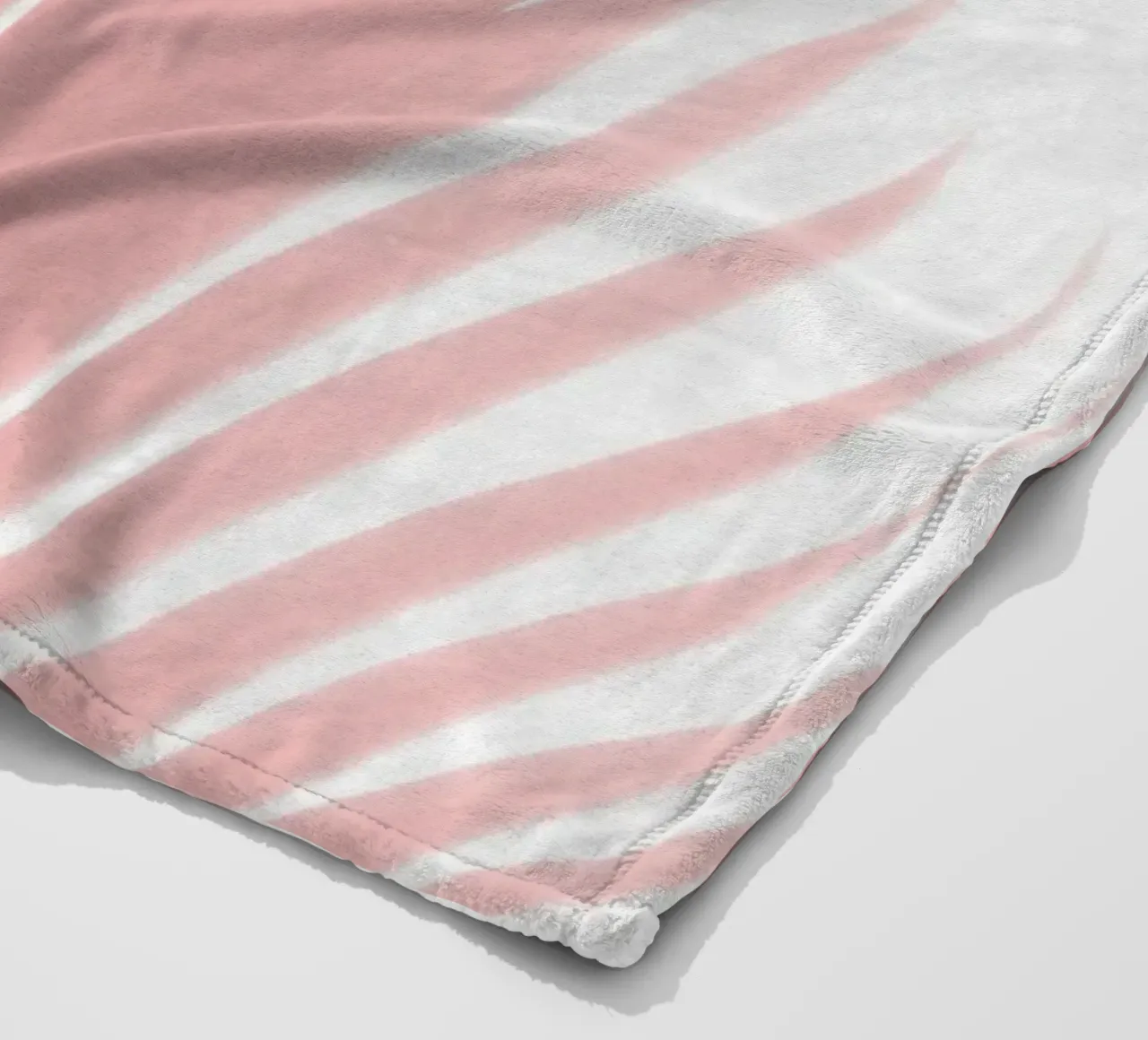 Pink Palm Leaves III fleece blanket by amini54