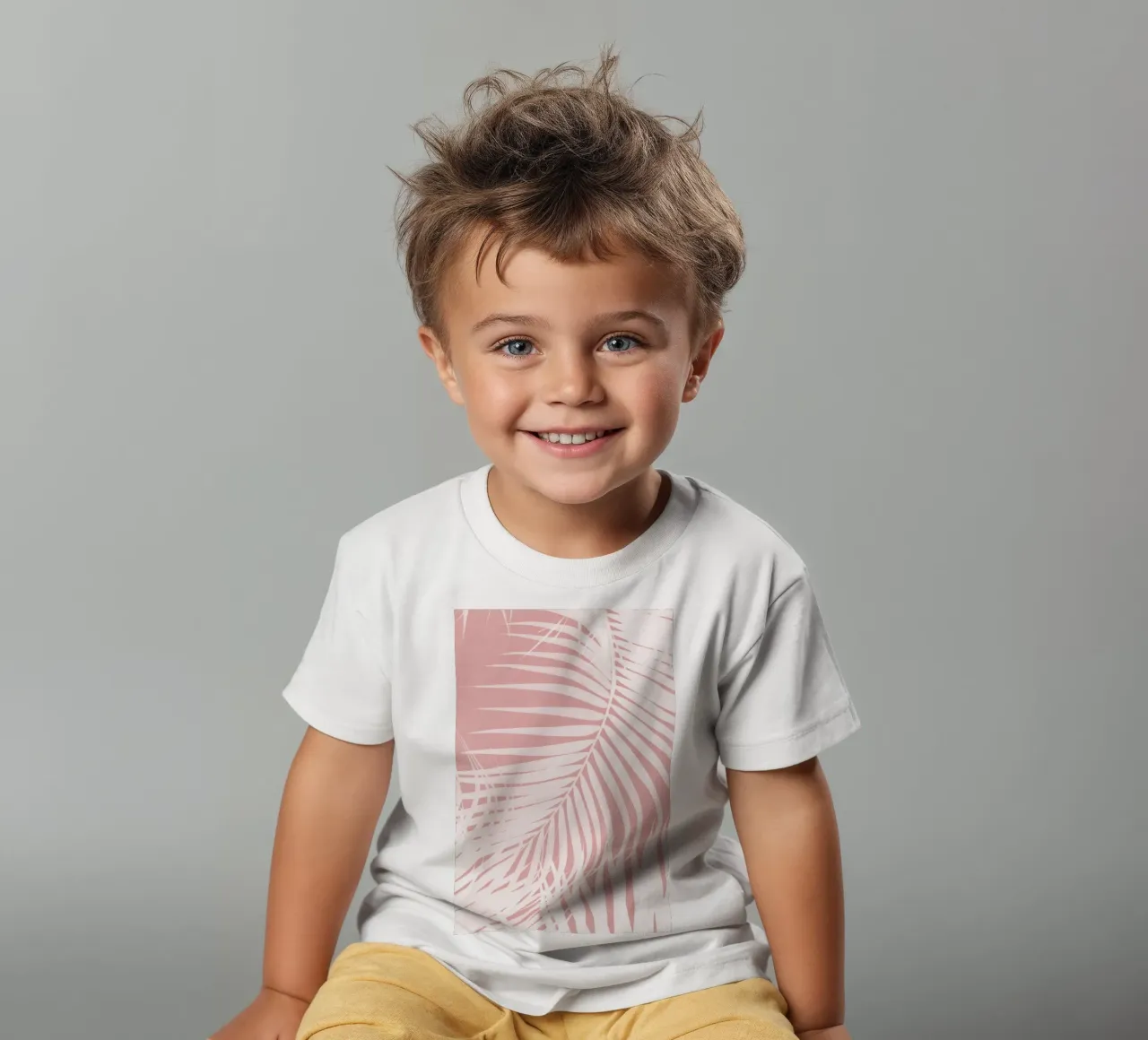Pink Palm Leaves IV kids t-shirt by amini54