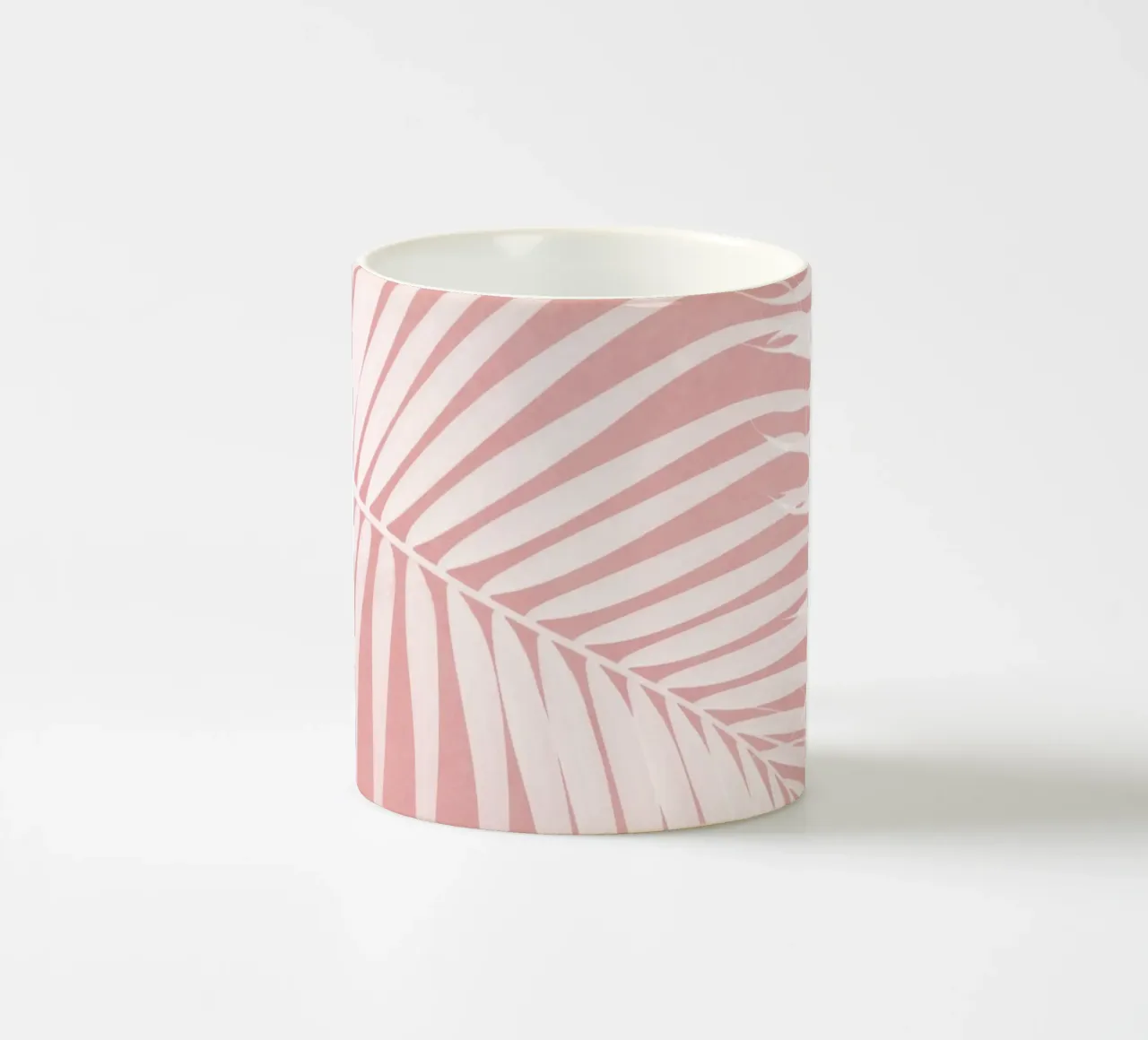 Foglie di palma rosa IV tazza in ceramica da amini54