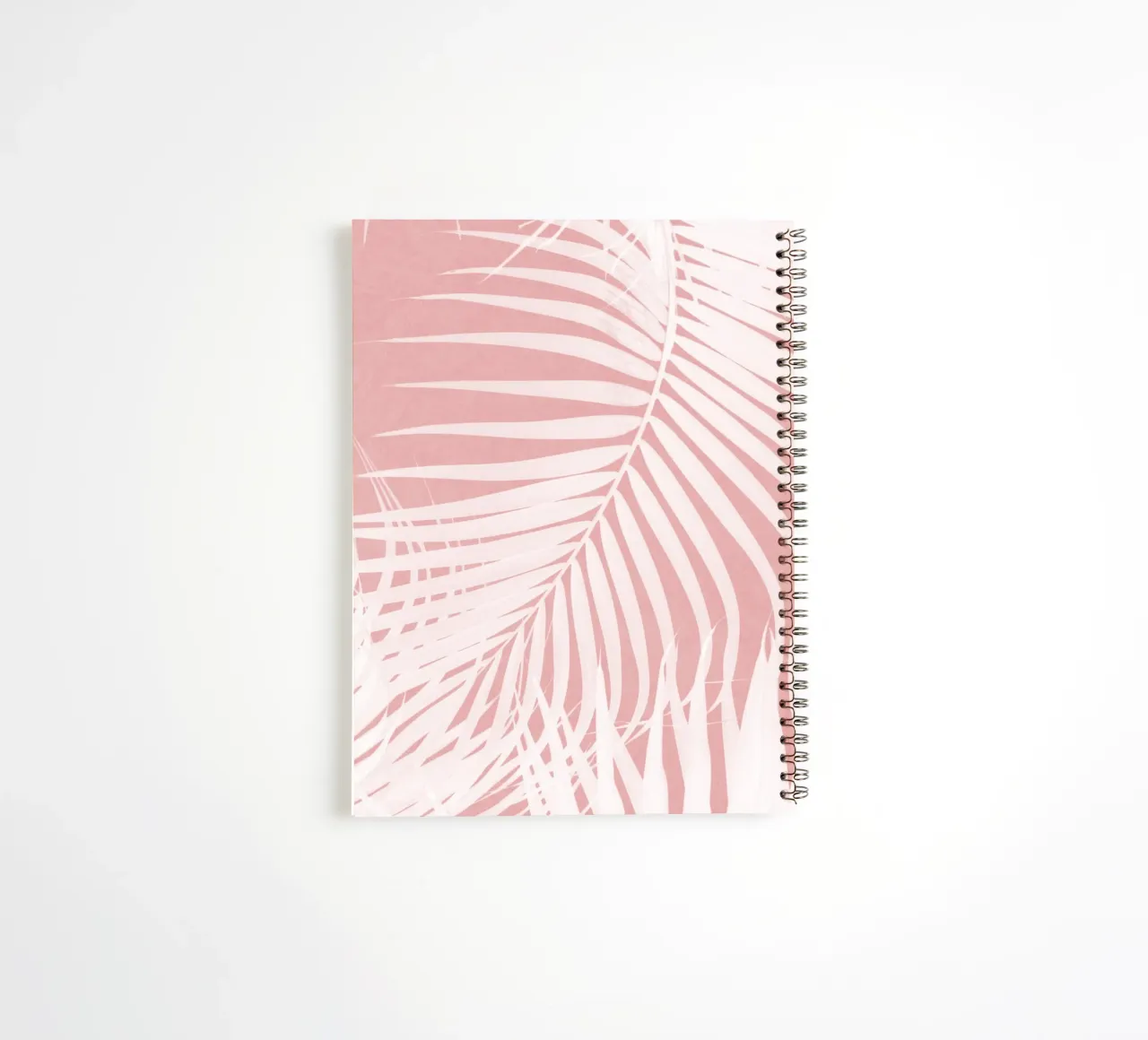 Pink Palm Leaves IV spiral notebook by amini54
