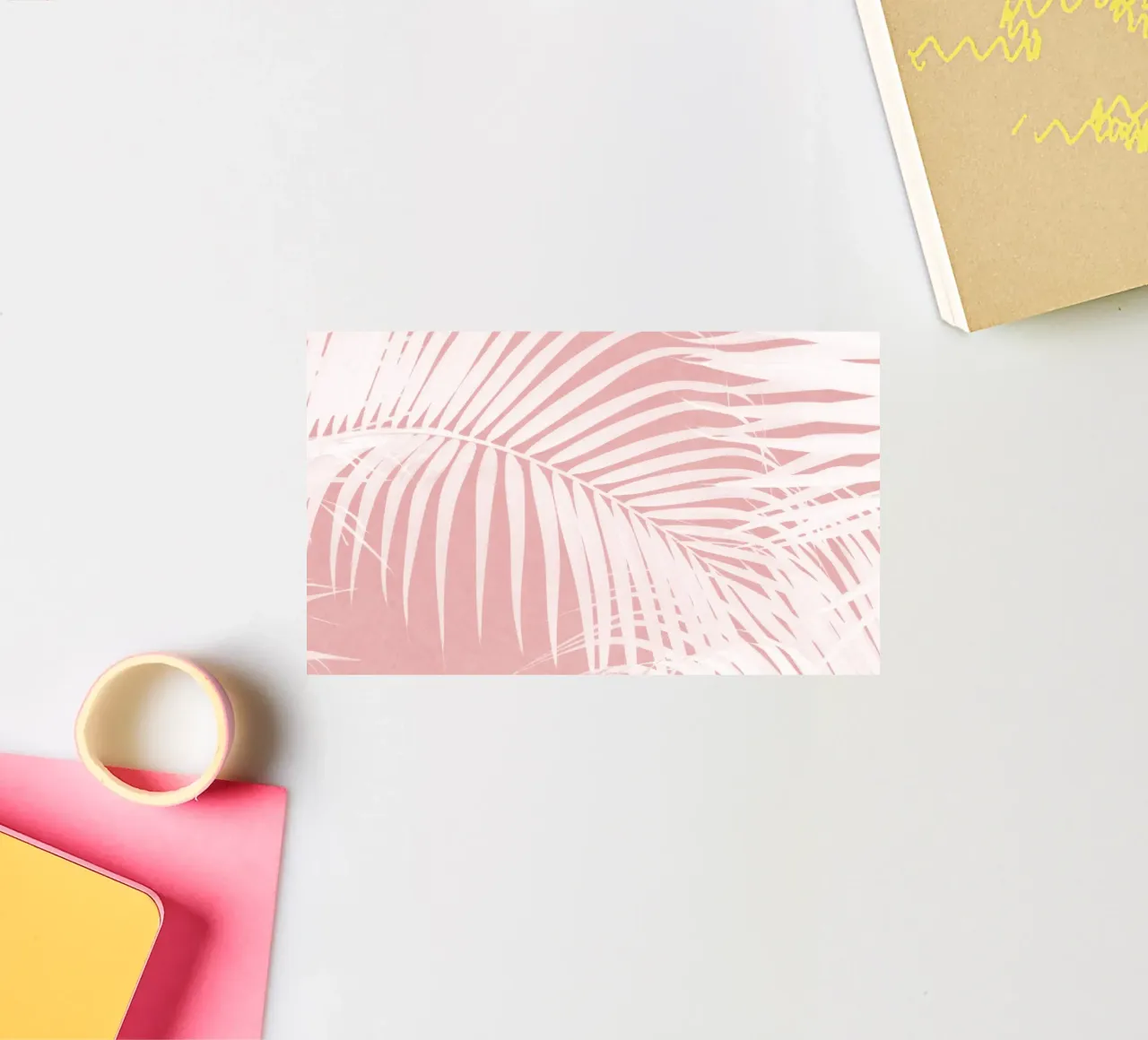 Pink Palm Leaves IV sticker by amini54