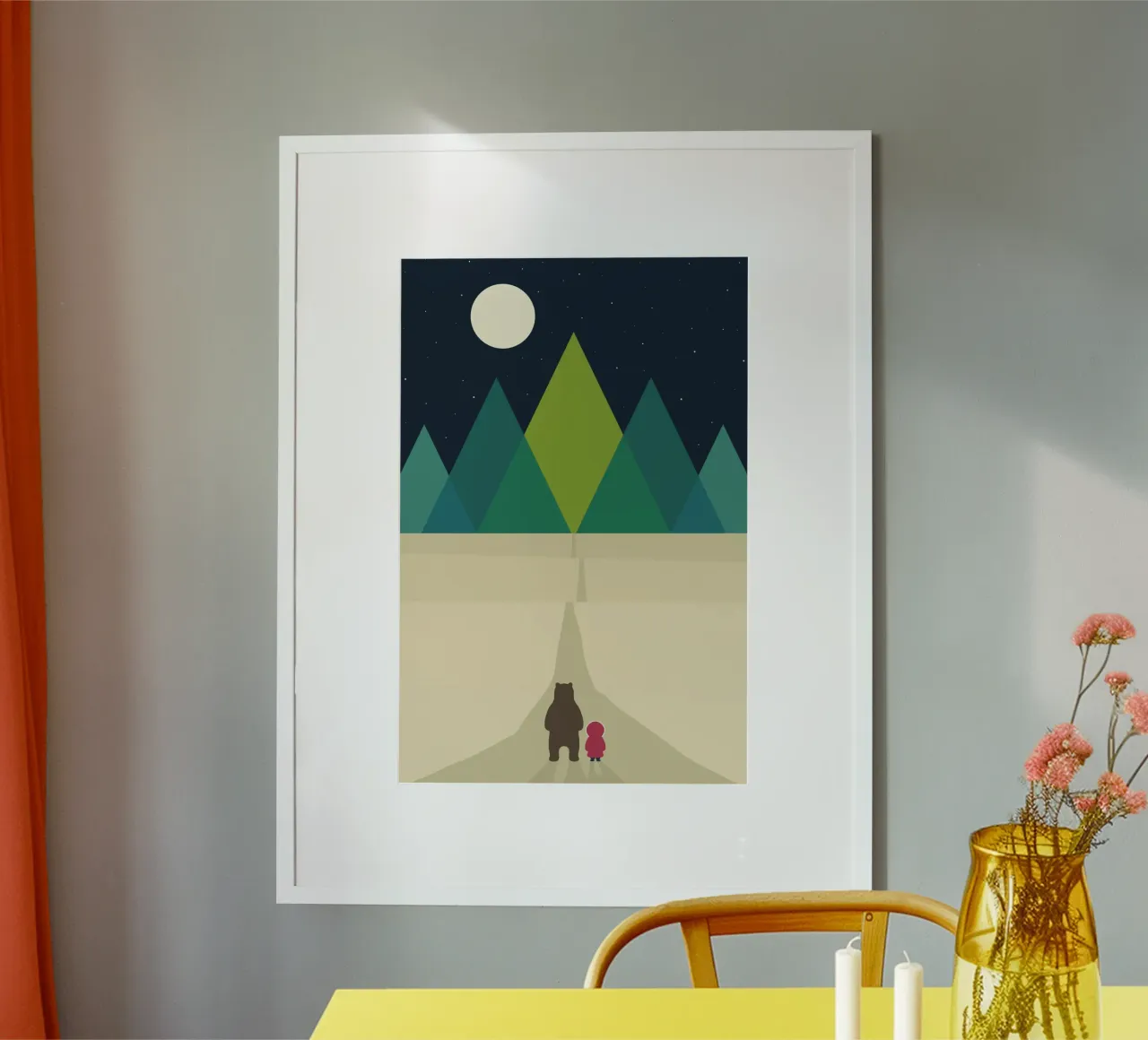 Lungo viaggio poster con telaio in alluminio da Andy Westface