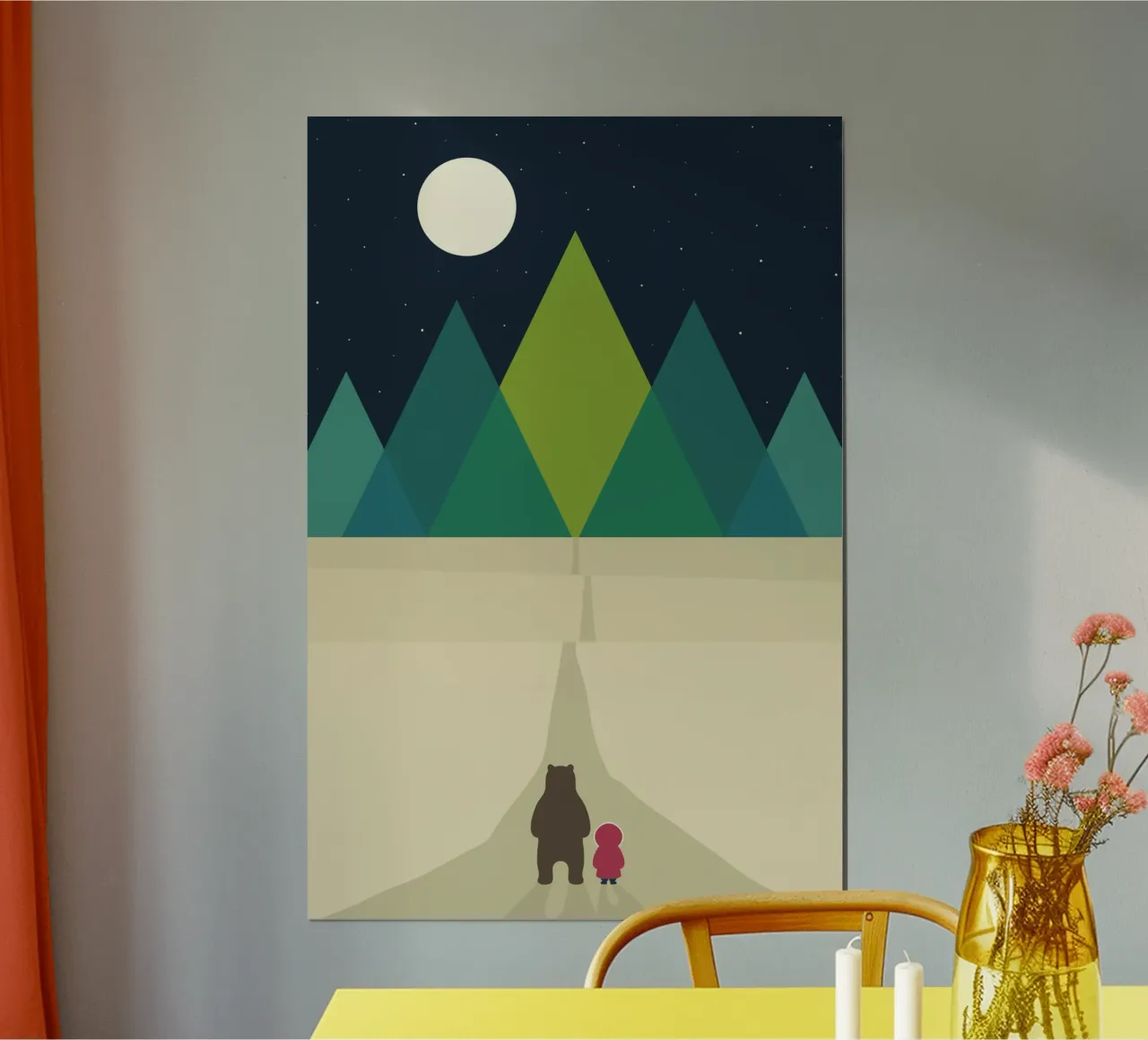 Lungo viaggio poster con telaio in alluminio da Andy Westface