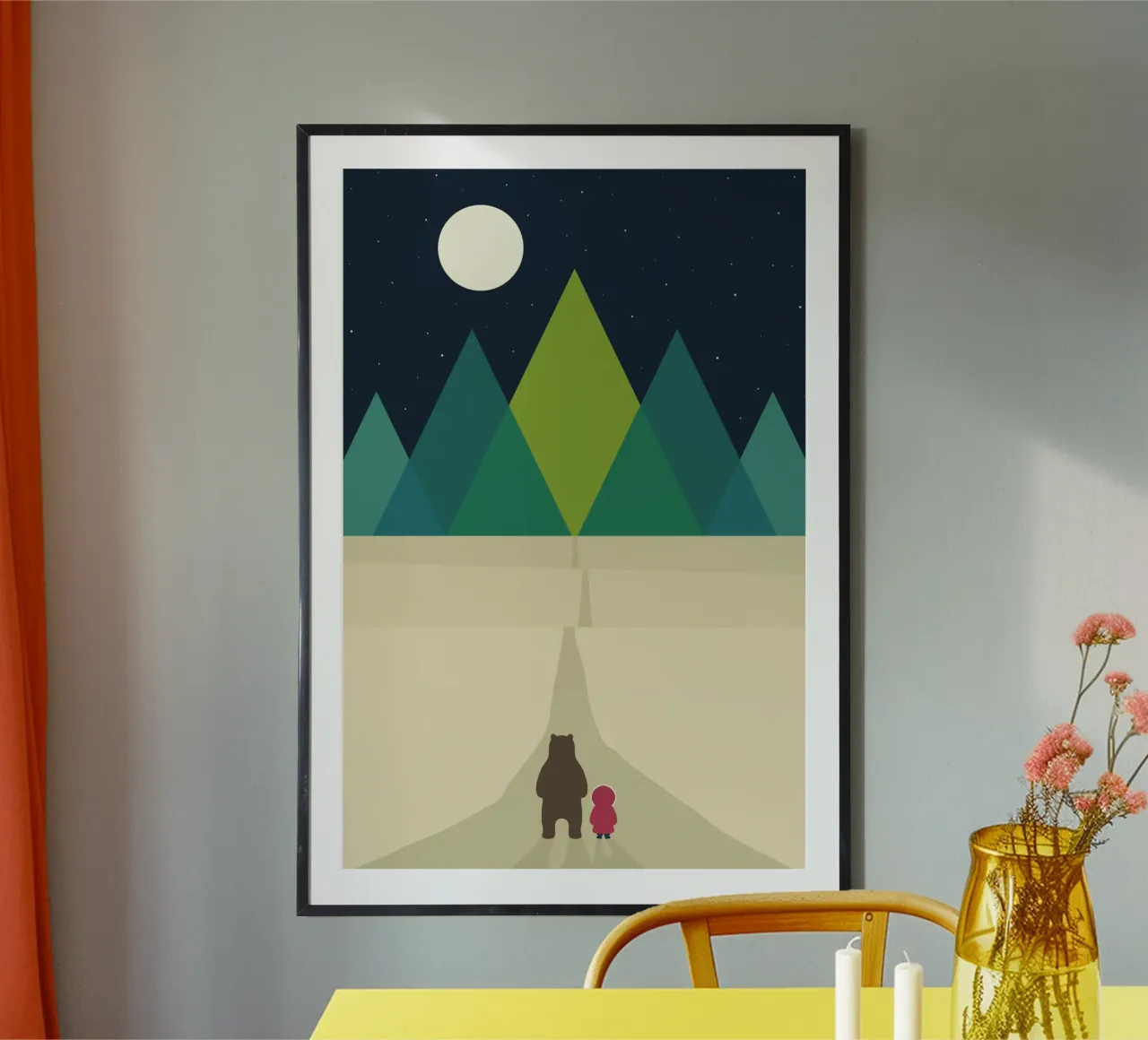 Lungo viaggio poster con telaio in alluminio da Andy Westface