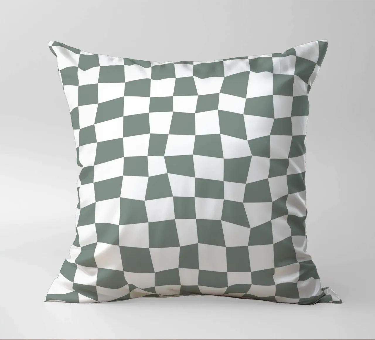 Checker Board Green cuscino da Kate Westworth