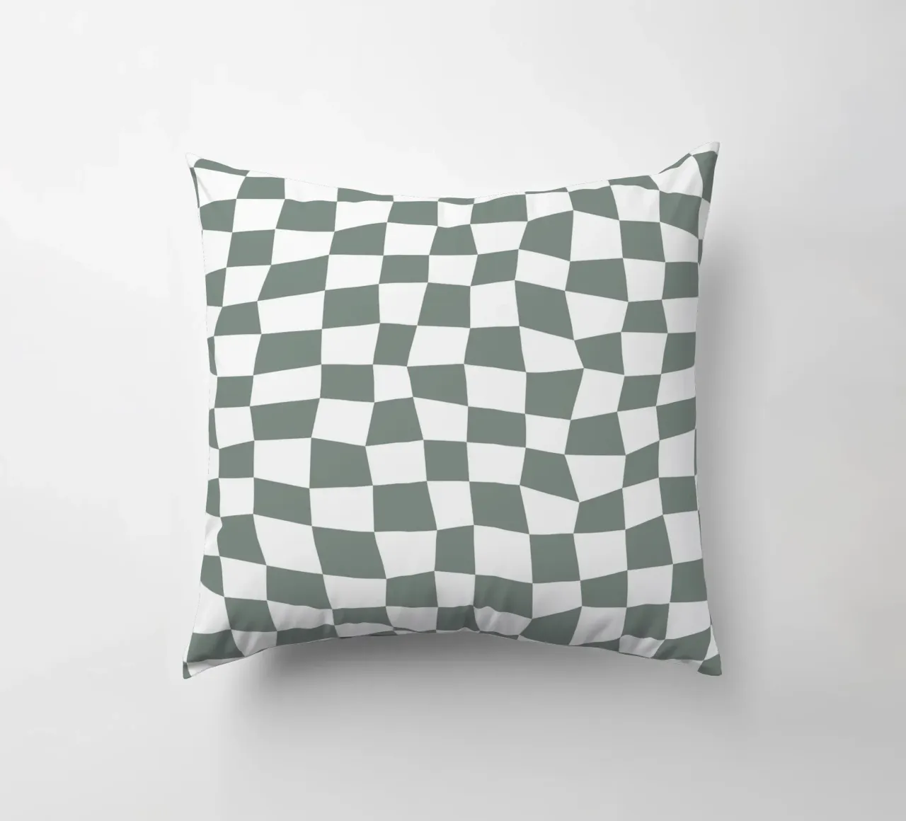 Checker Board Green cuscino da Kate Westworth