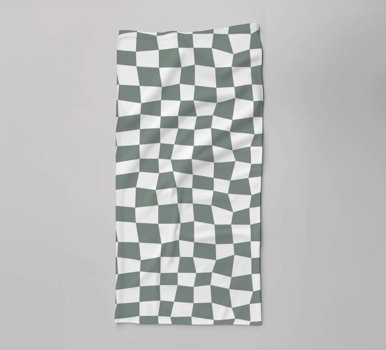 Checker Board Green asciugamano da bagno da Kate Westworth