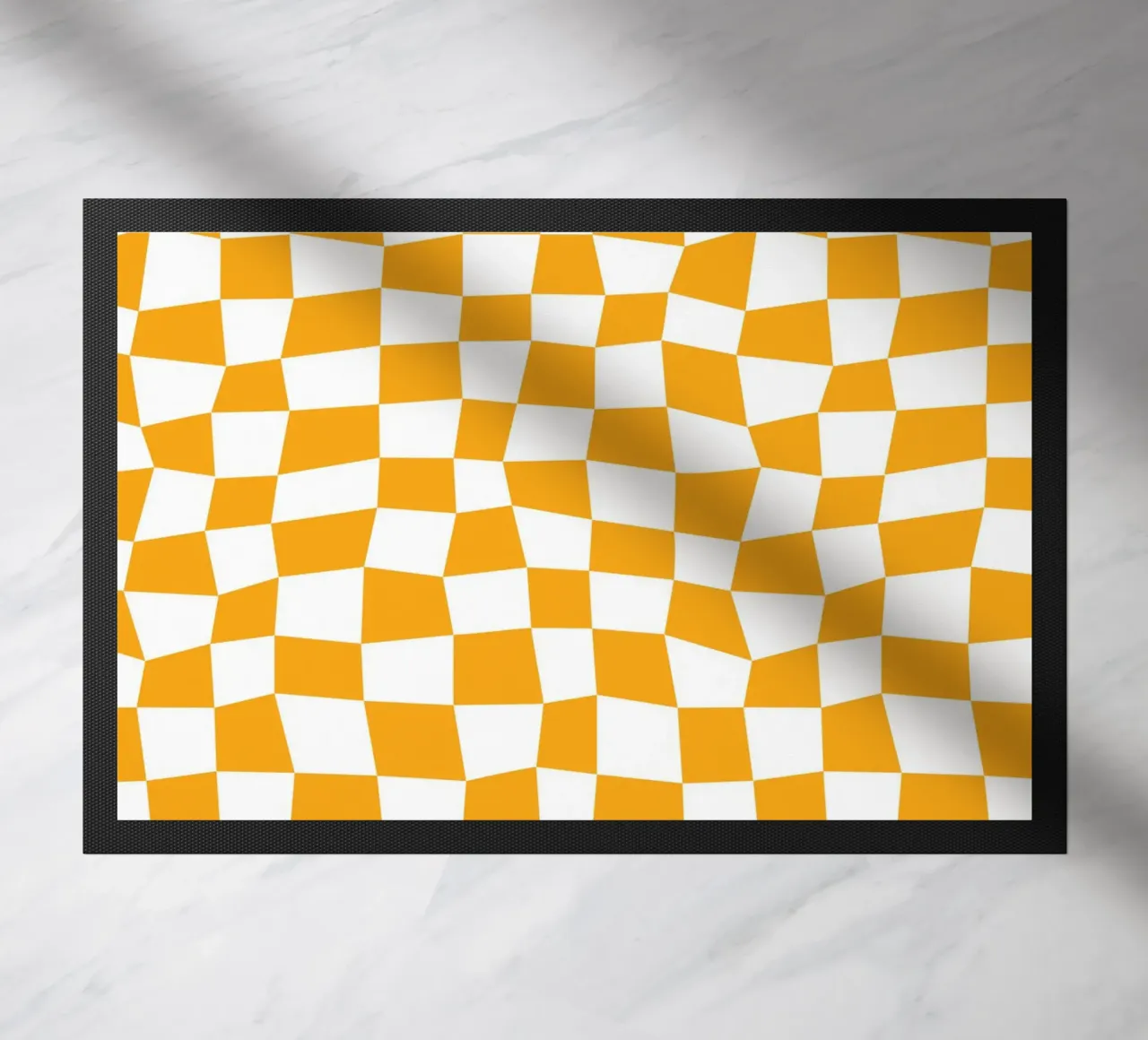 Checker Board Yellow zerbino da Kate Westworth