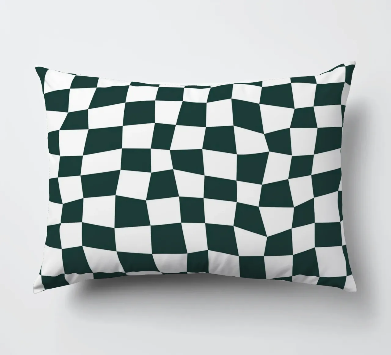 Checker Board Dark Green cuscino da Kate Westworth