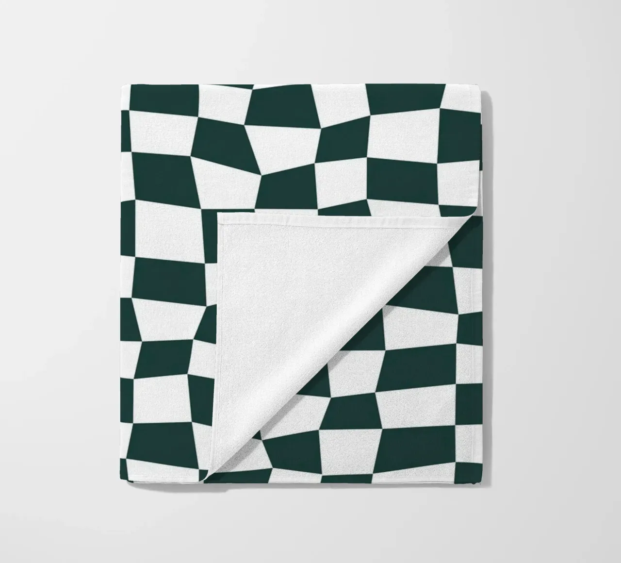 Checker Board Dark Green telo mare da Kate Westworth