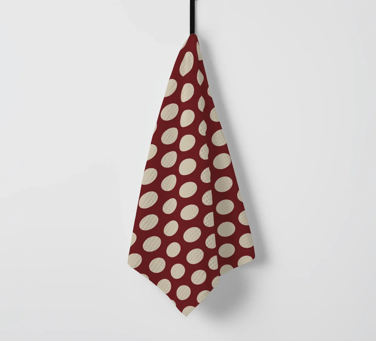 Polka Dots Red Beige canovaccio da cucina da Kate Westworth