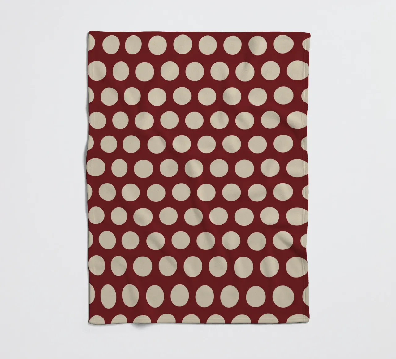 Polka Dots Red Beige coperta in pile da Kate Westworth