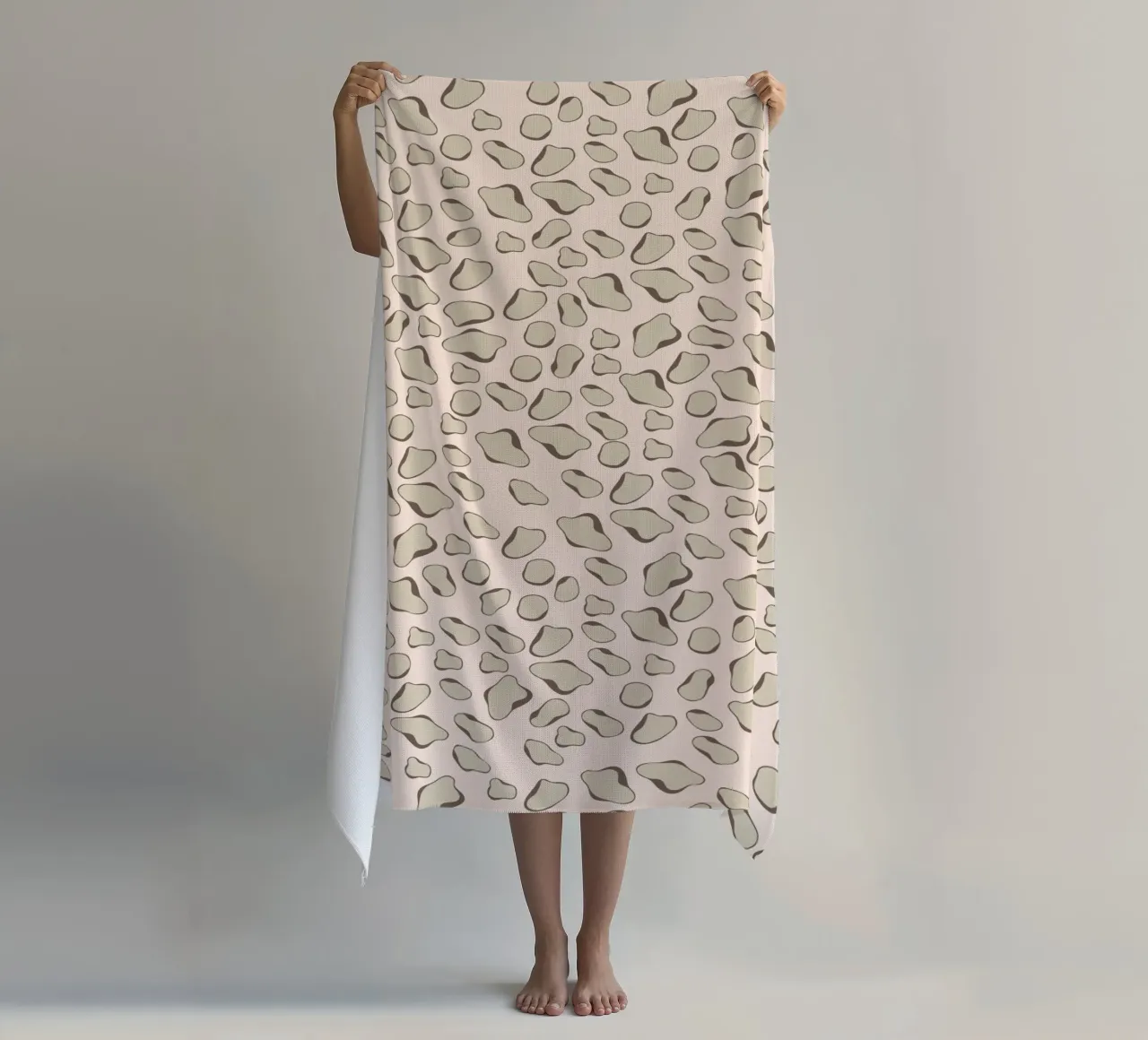 Leopard Beige beach towel by Kate Westworth