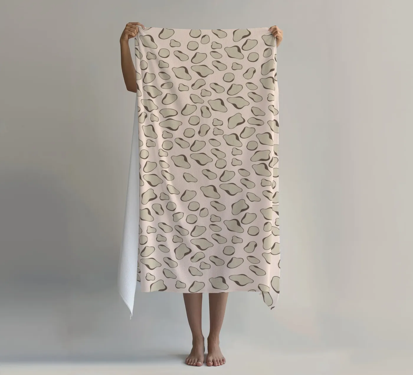 Leopard Beige beach towel by Kate Westworth