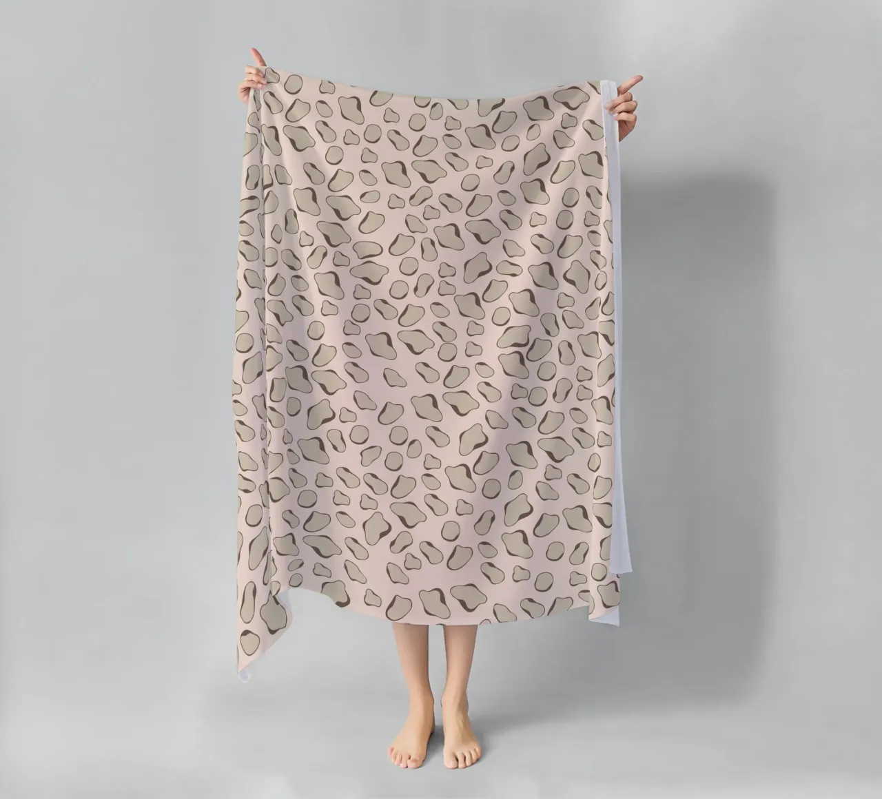 Leopard Beige beach towel by Kate Westworth