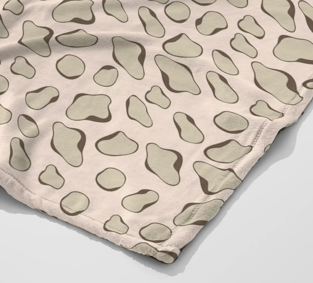 Leopard Beige Fleecedecke von Kate Westworth