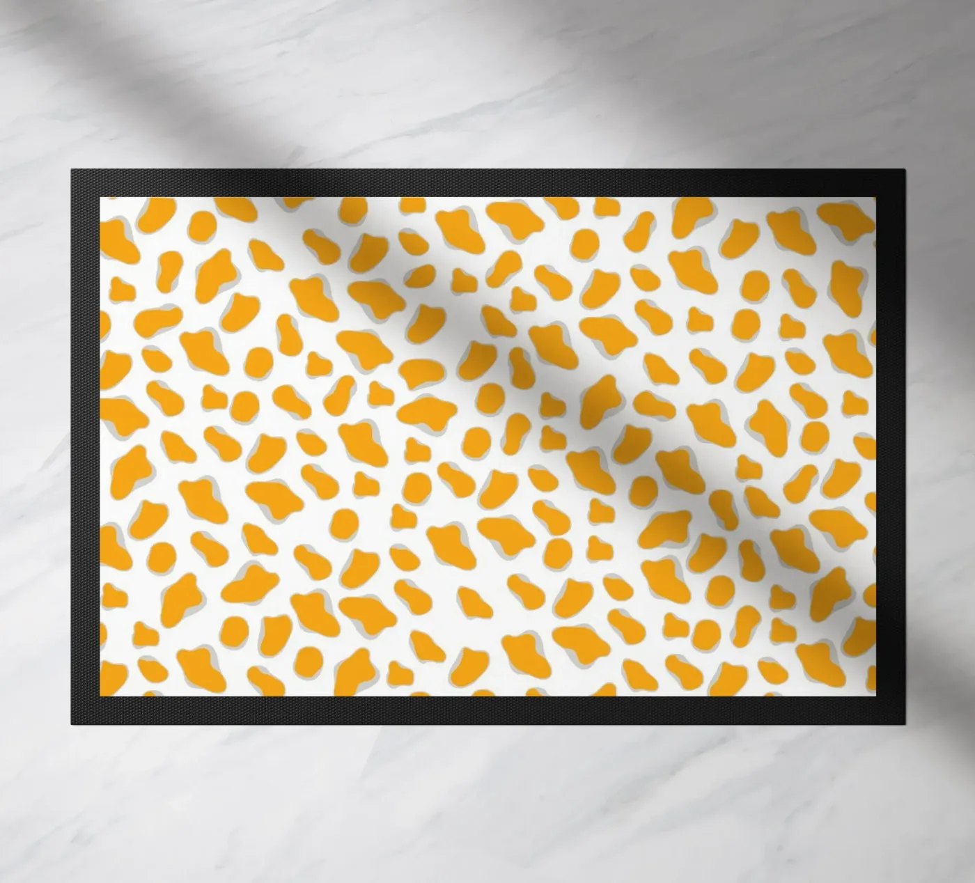 Leopard Yellow doormat by Kate Westworth
