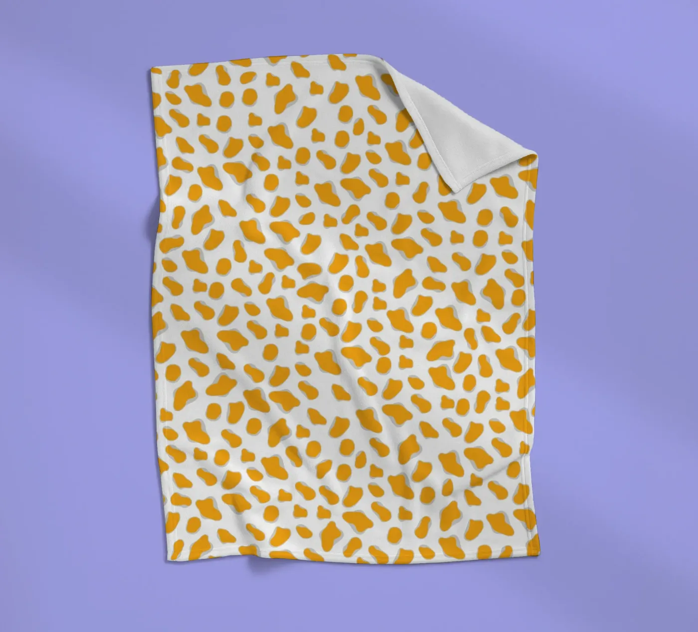 Leopard Yellow fleece blanket by Kate Westworth