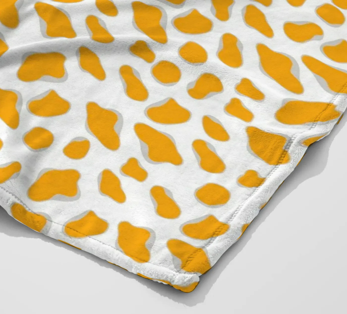 Leopard Yellow fleece blanket by Kate Westworth