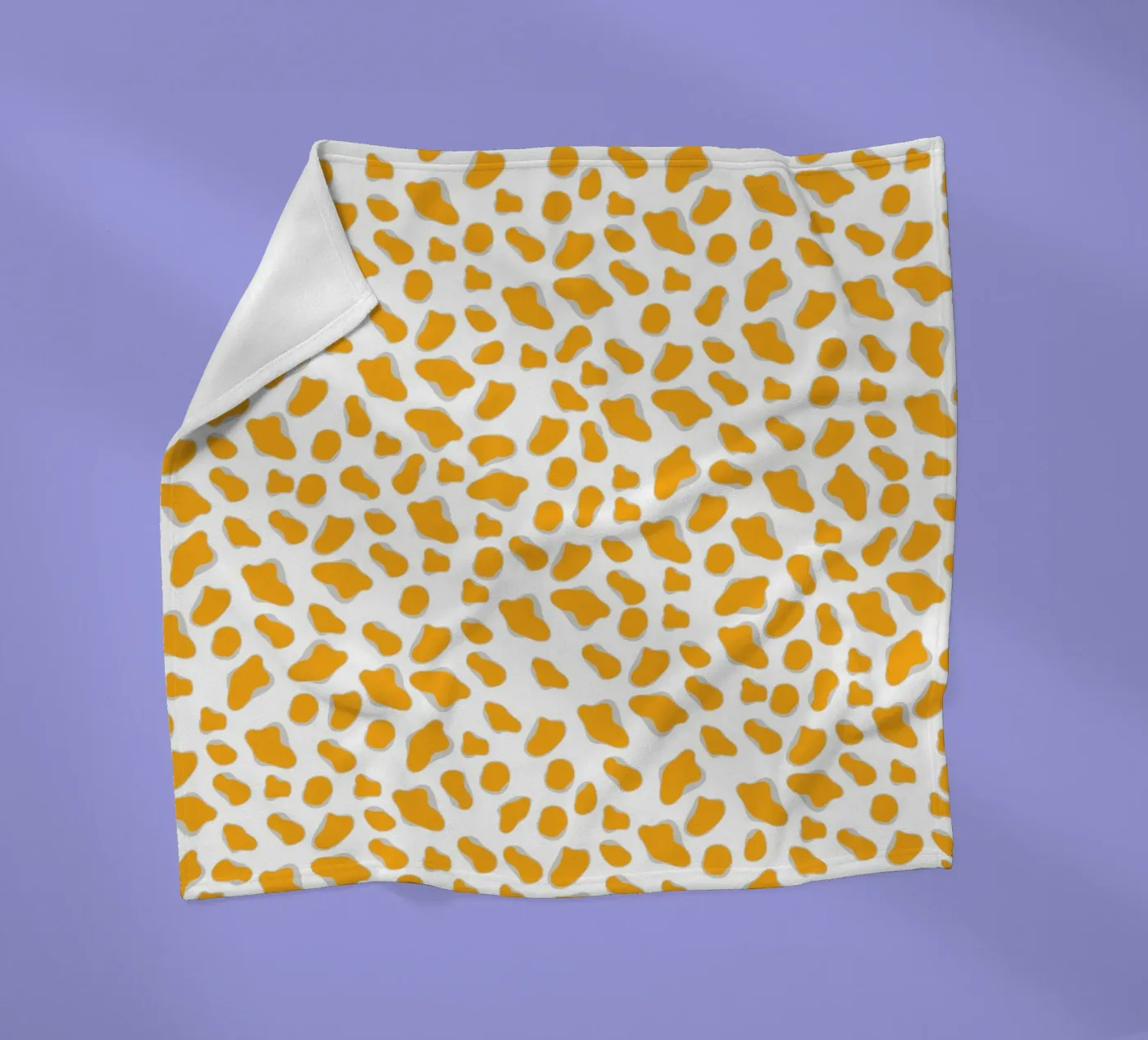 Leopard Yellow fleece blanket by Kate Westworth