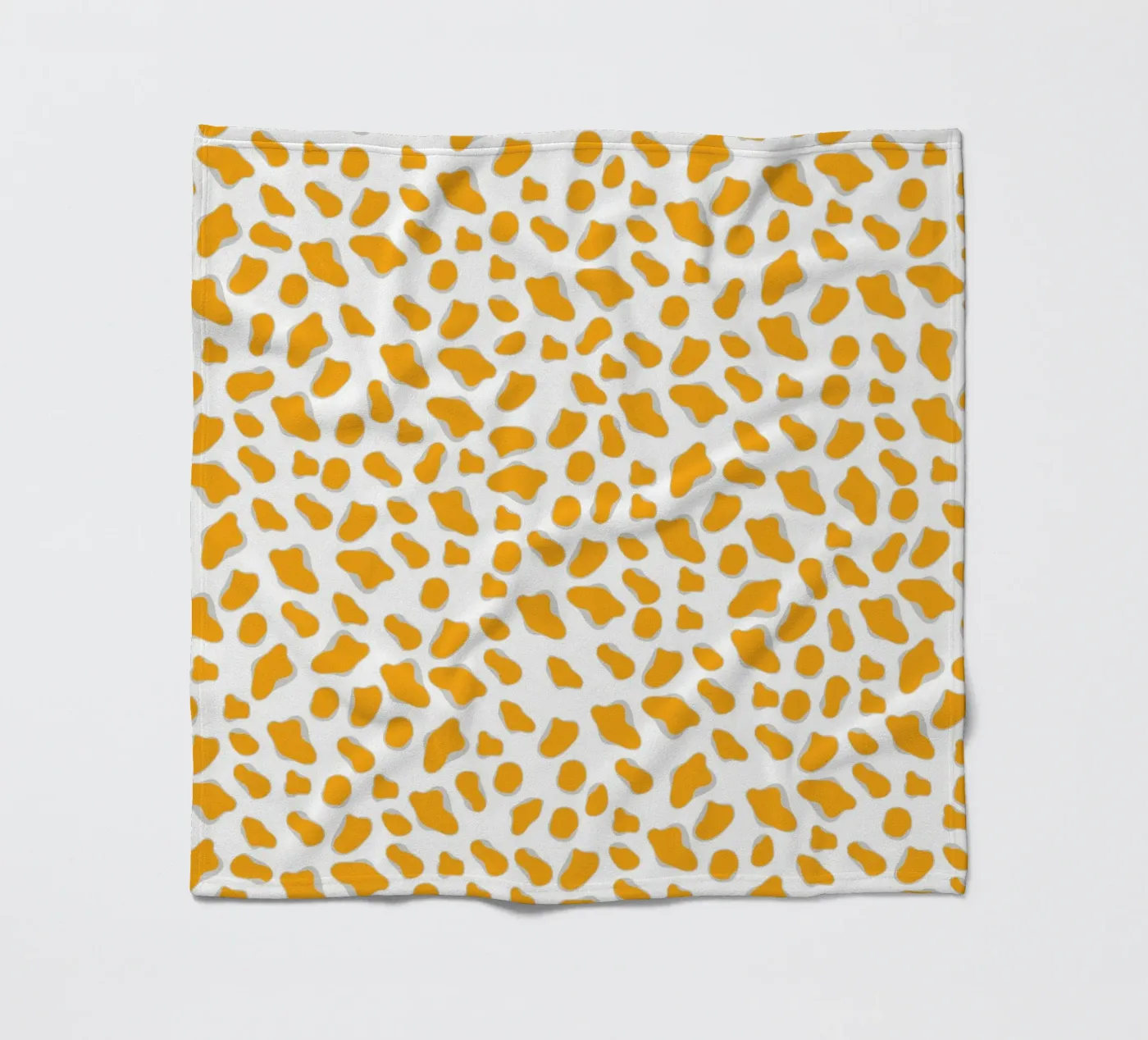 Leopard Yellow fleece blanket by Kate Westworth