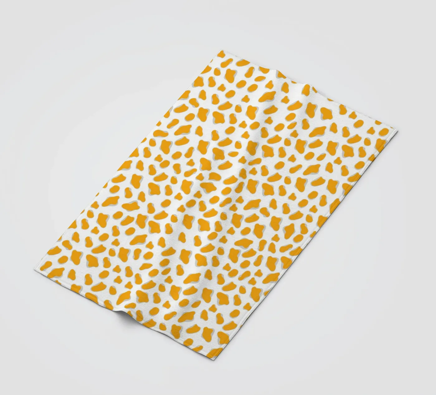 Leopard Yellow fleece blanket by Kate Westworth
