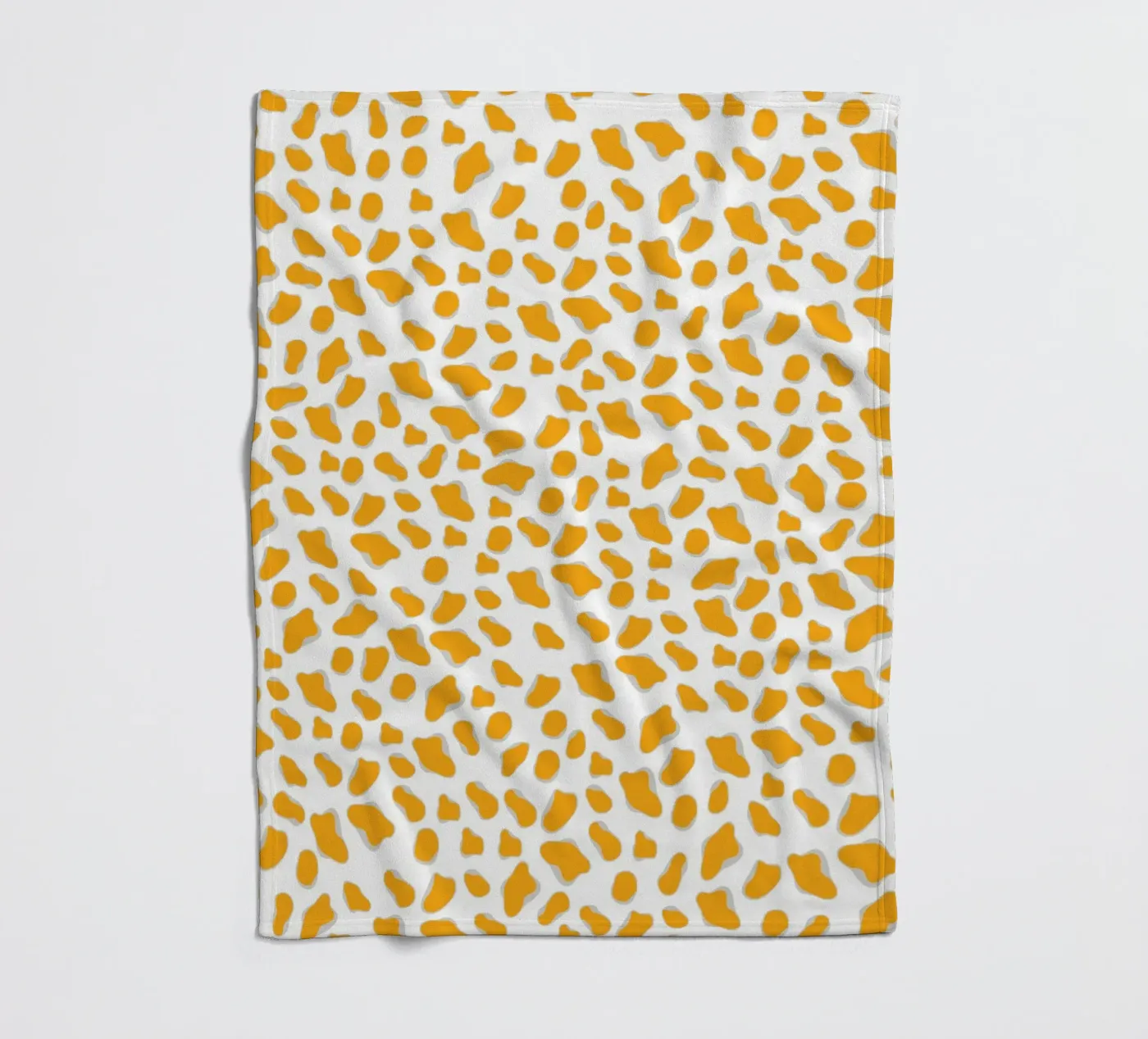 Leopard Yellow fleece blanket by Kate Westworth