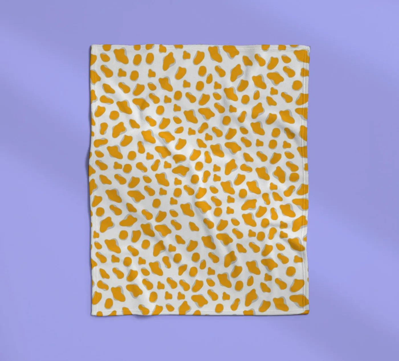 Leopard Yellow fleece blanket by Kate Westworth