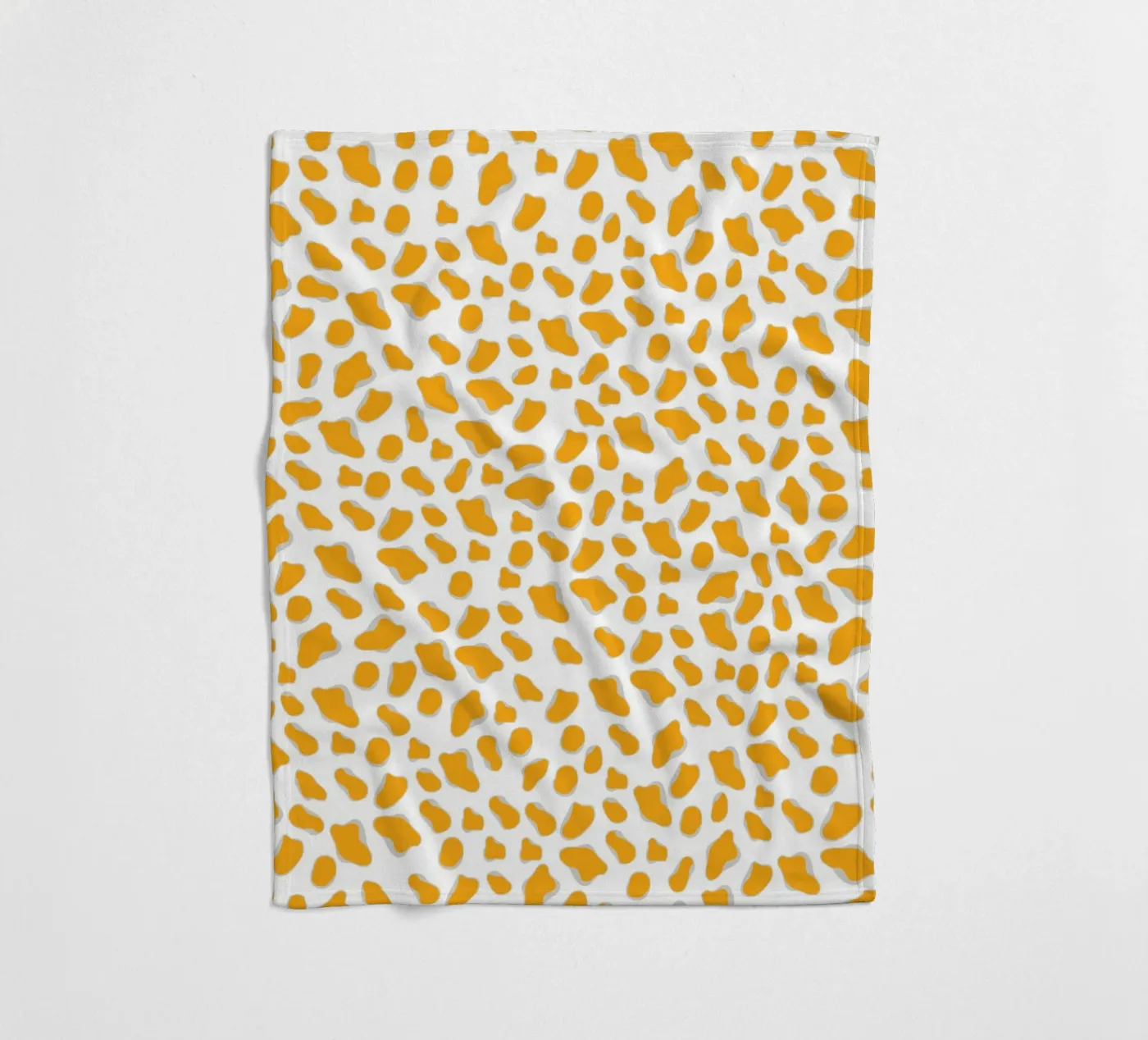 Leopard Yellow fleece blanket by Kate Westworth