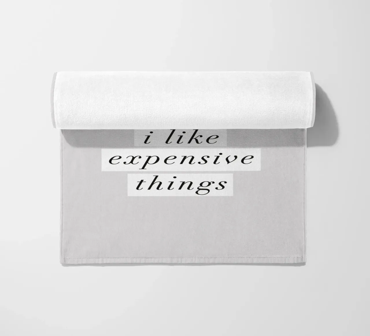 I Have to Be Successful Because I Like Expensive Things beach towel by THE MOTIVATED TYPE