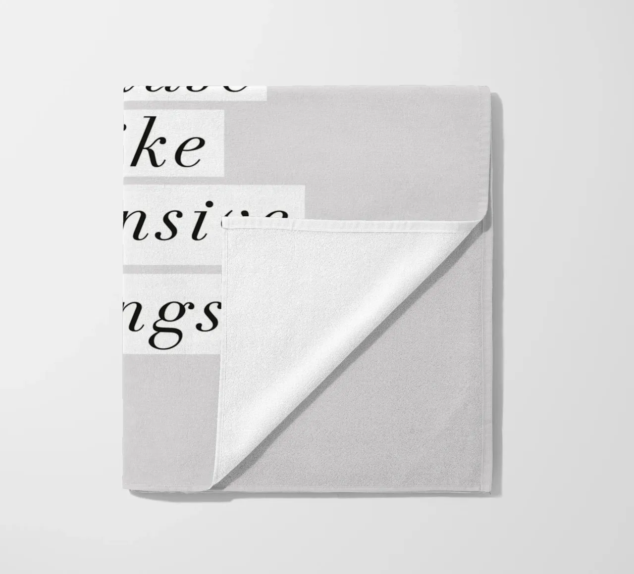 I Have to Be Successful Because I Like Expensive Things beach towel by THE MOTIVATED TYPE