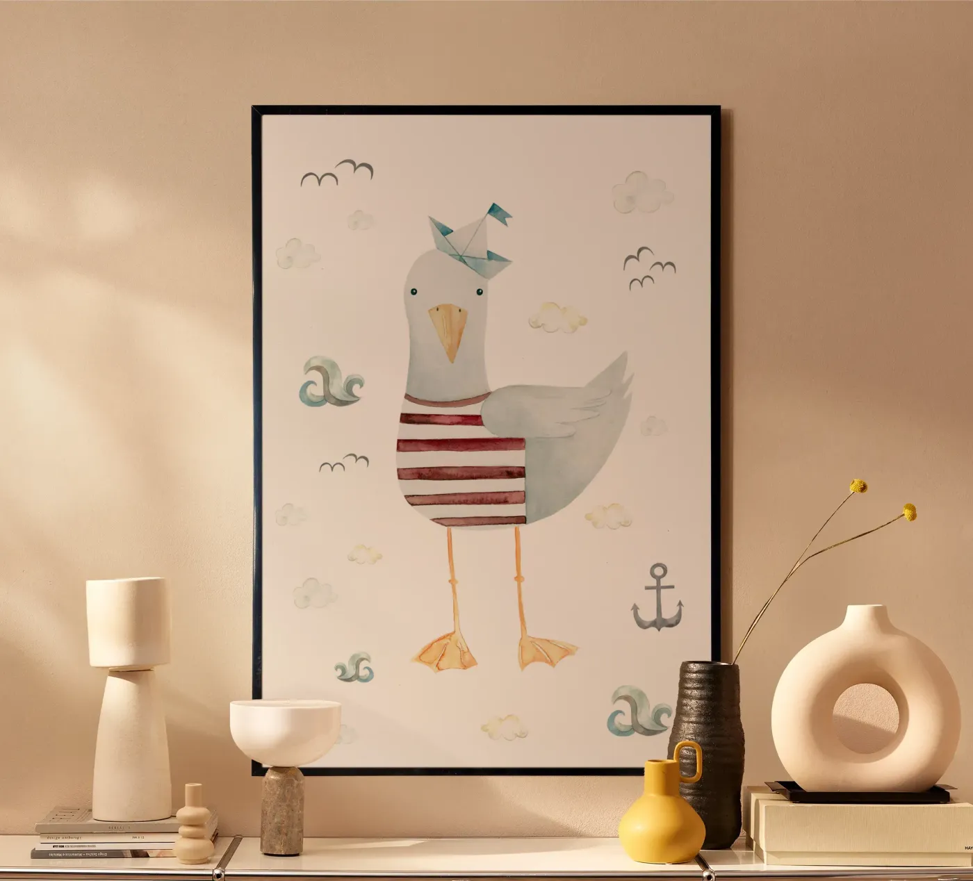 Kleine Möwe poster by Sabrina Ziegenhorn