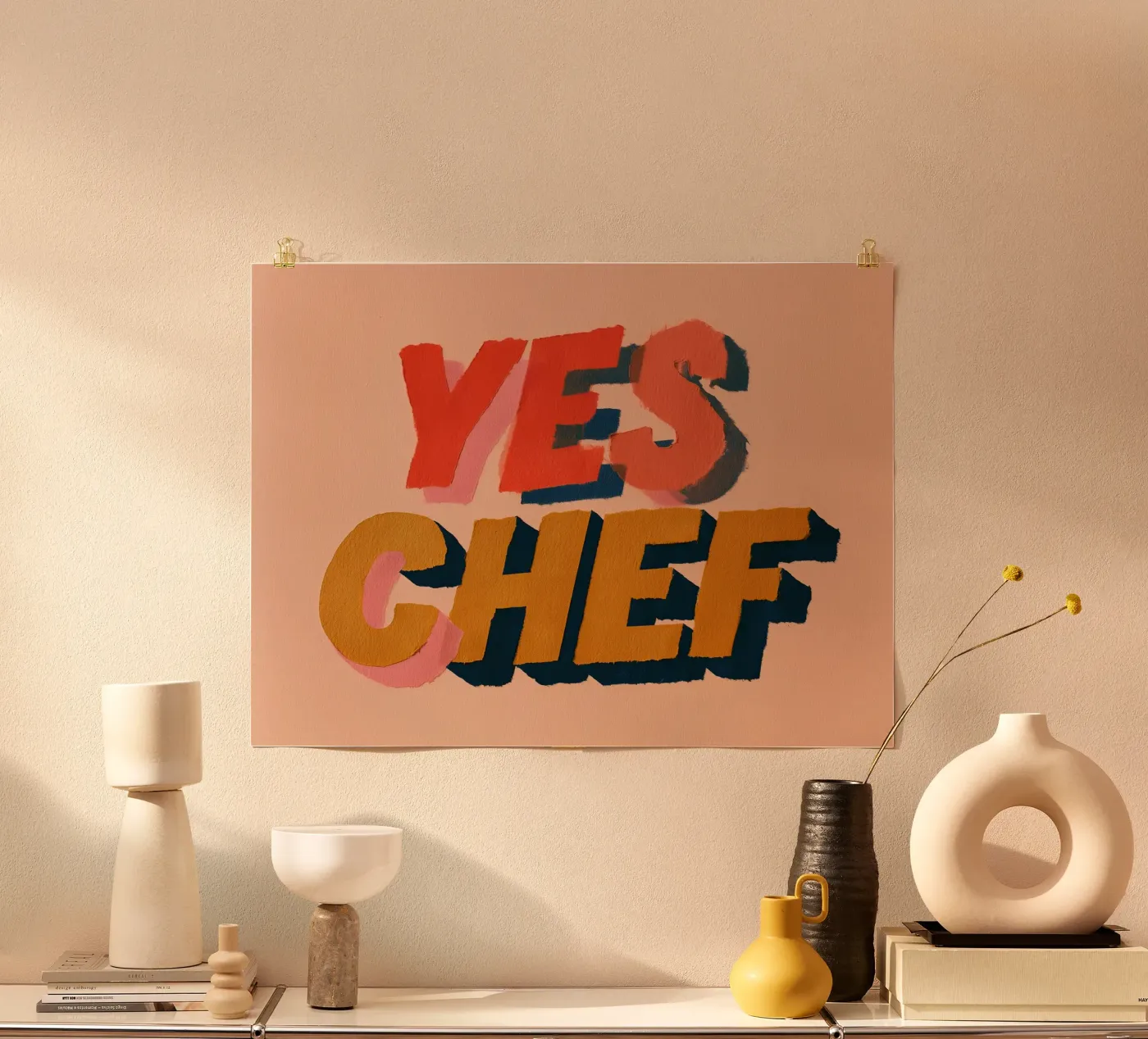 Yes Chef poster da Holiday Hearth Prints