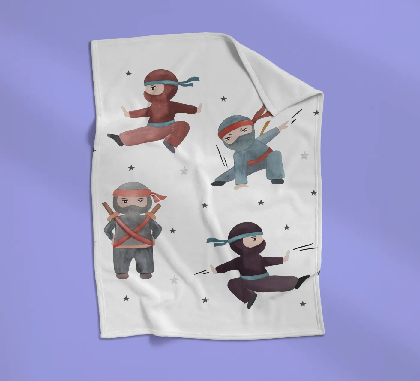 Ninjas Fleecedecke von Sabrina Ziegenhorn