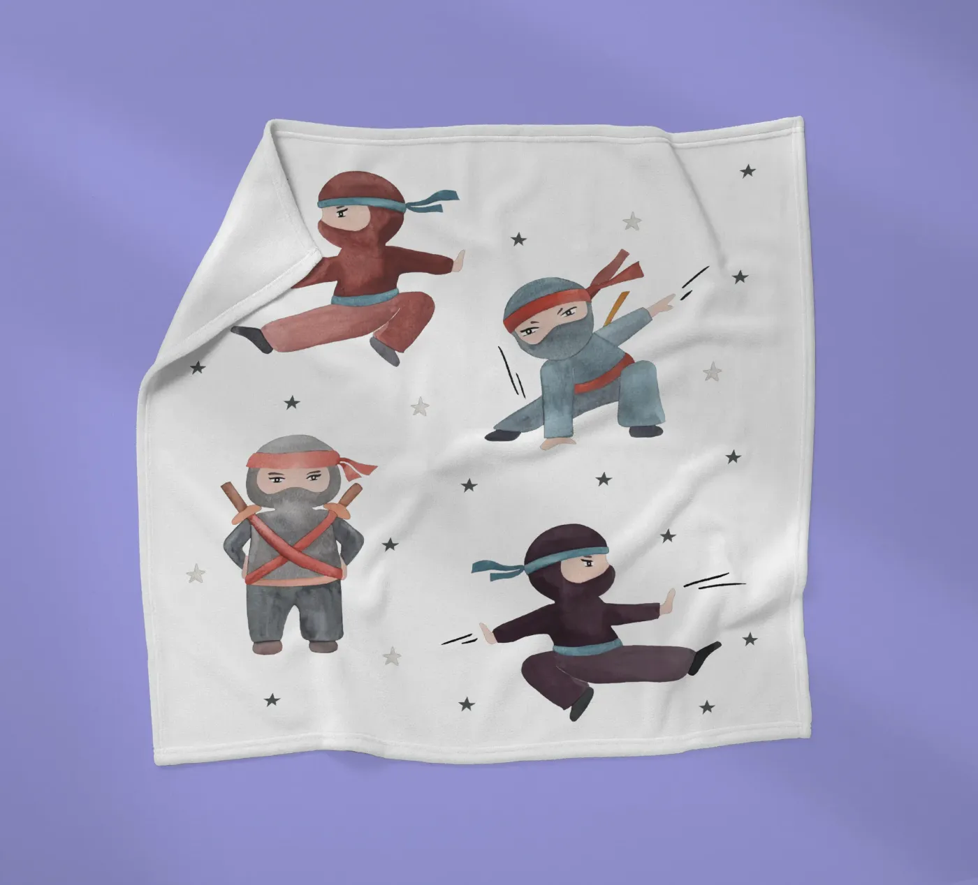 Ninjas Fleecedecke von Sabrina Ziegenhorn