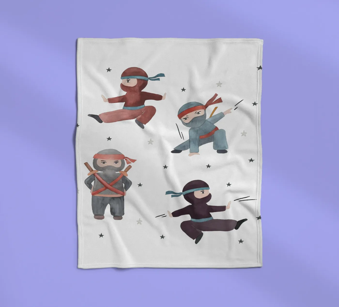 Ninjas Fleecedecke von Sabrina Ziegenhorn