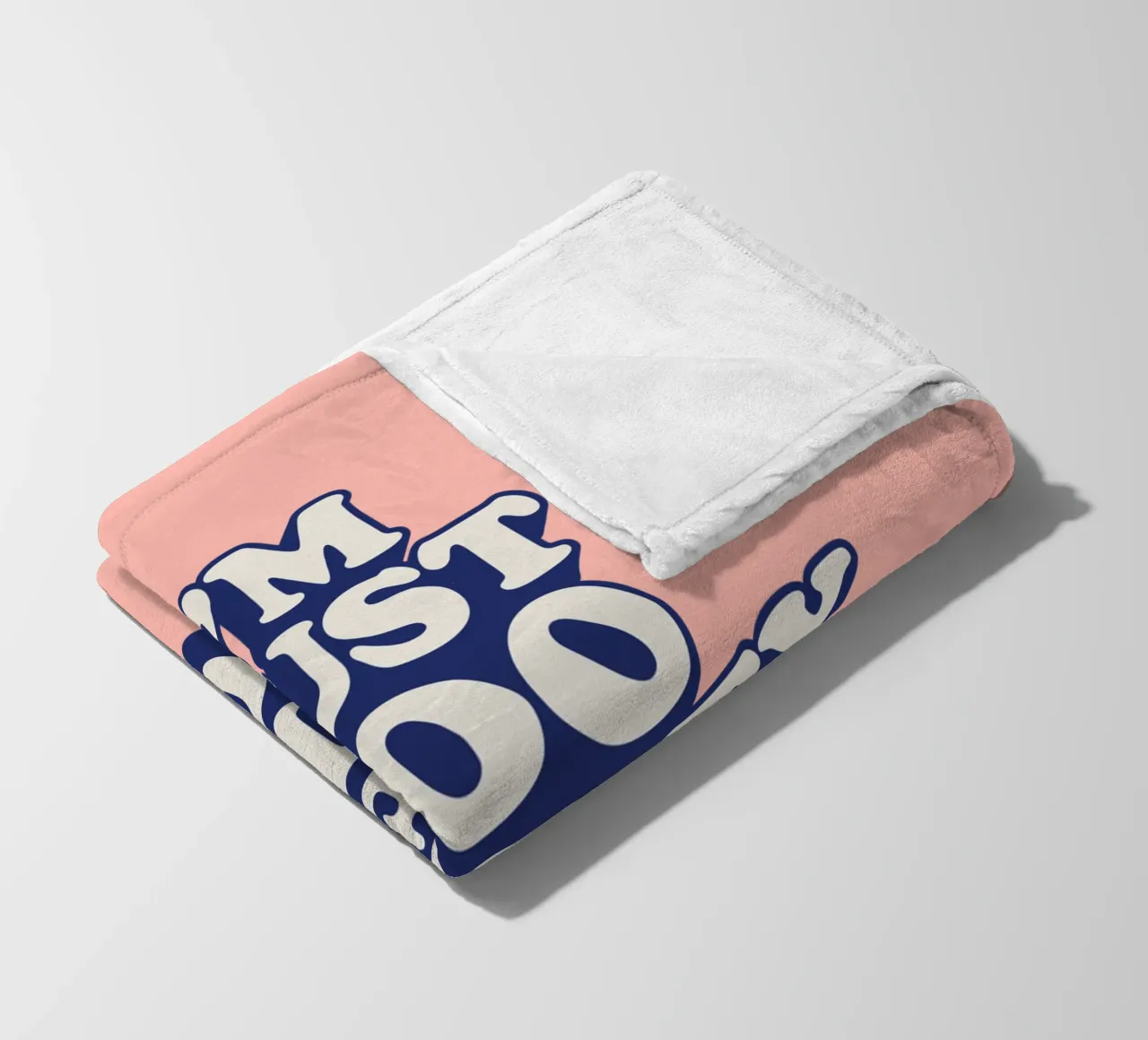 I'm Just Too Pretty to Work Typografie Design in Peach PInk coperta in pile da THE MOTIVATED TYPE