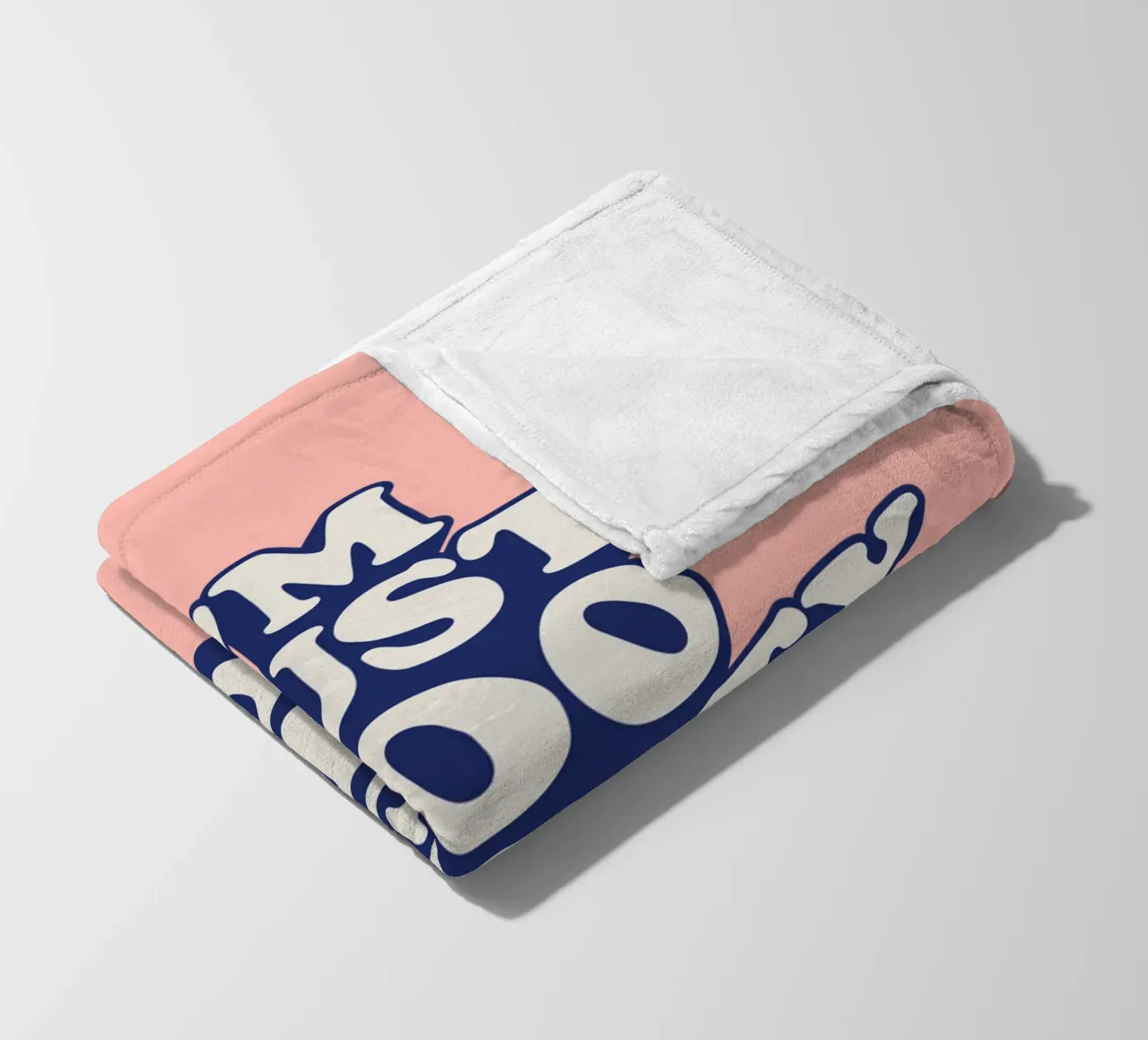 I'm Just Too Pretty to Work Typografie Design in Peach PInk coperta in pile da THE MOTIVATED TYPE