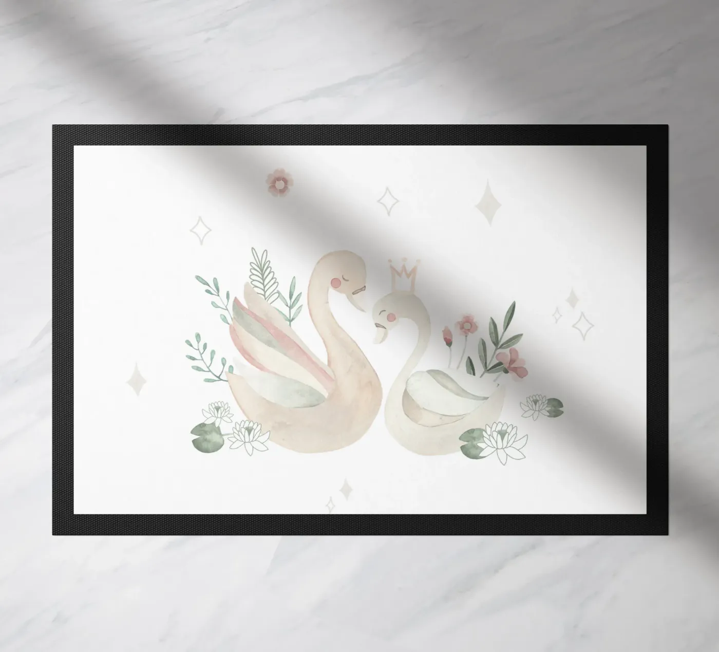 Swan Lake Fußmatte von Sabrina Ziegenhorn