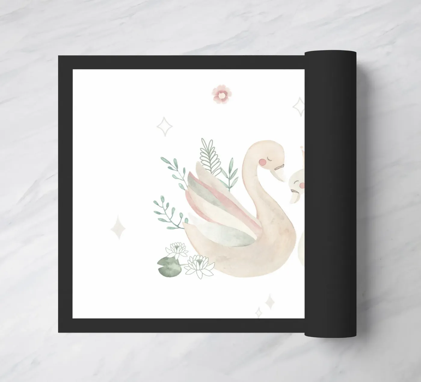 Swan Lake Fußmatte von Sabrina Ziegenhorn