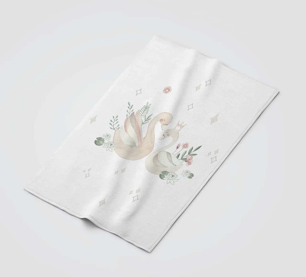 Schwanensee Fleecedecke von Sabrina Ziegenhorn