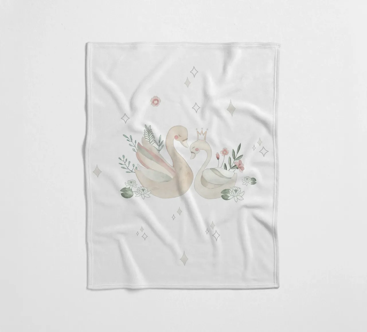 Schwanensee Fleecedecke von Sabrina Ziegenhorn