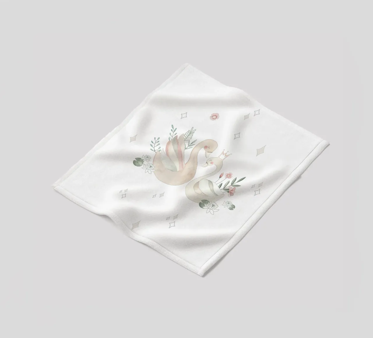 Schwanensee Fleecedecke von Sabrina Ziegenhorn