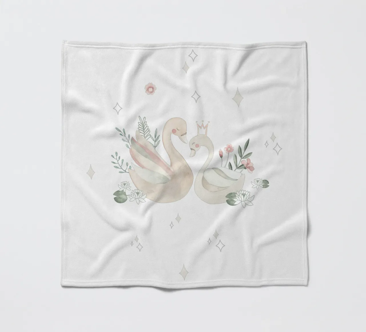 Schwanensee Fleecedecke von Sabrina Ziegenhorn