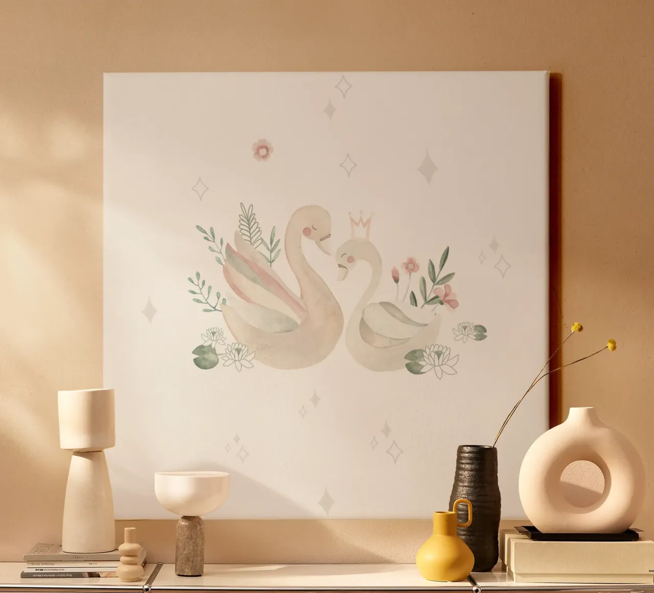 Het Zwanenmeer canvas met Baklijst van Sabrina Ziegenhorn