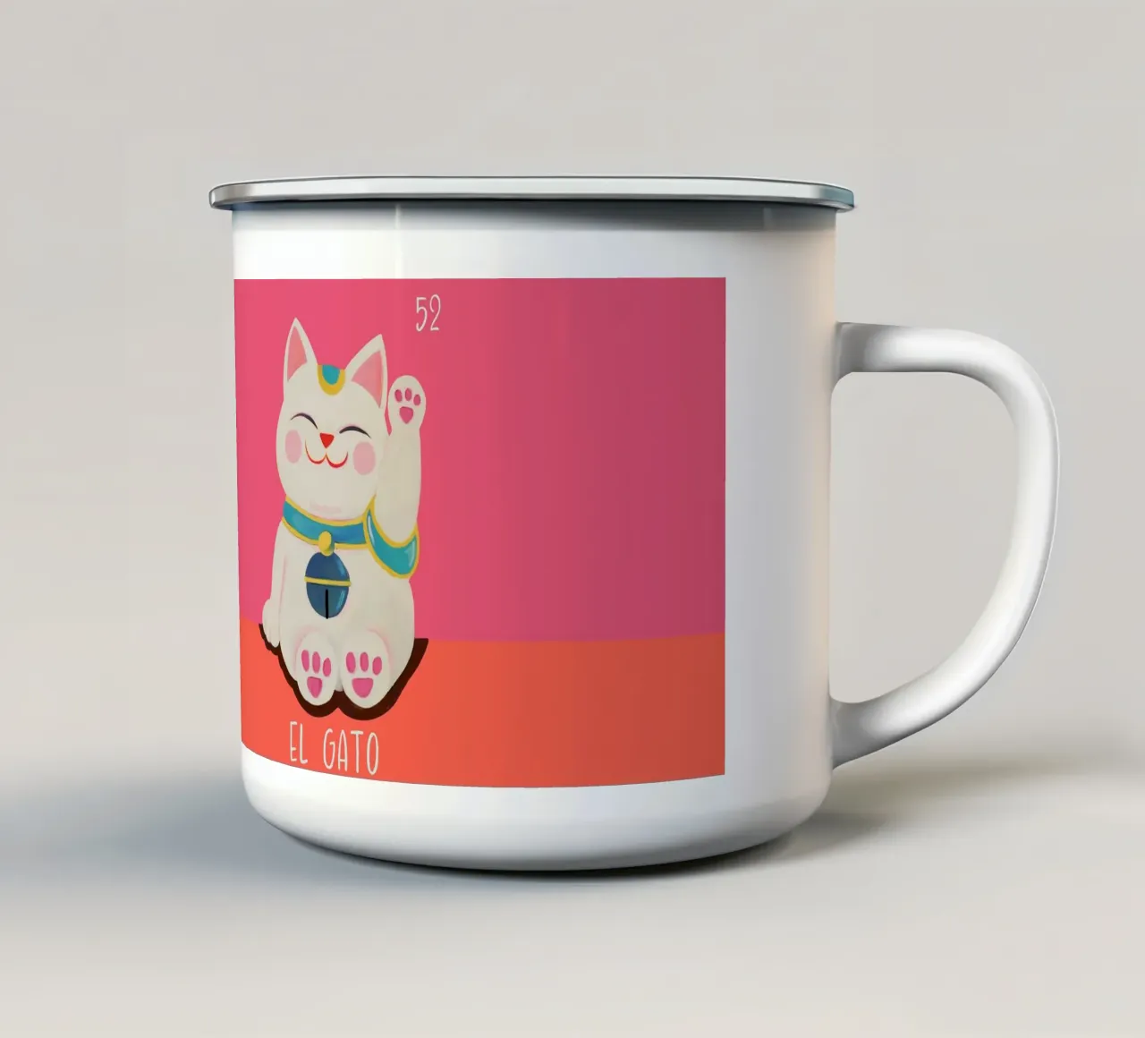 52 El Gato The Cat tazza in smalto da cafelab